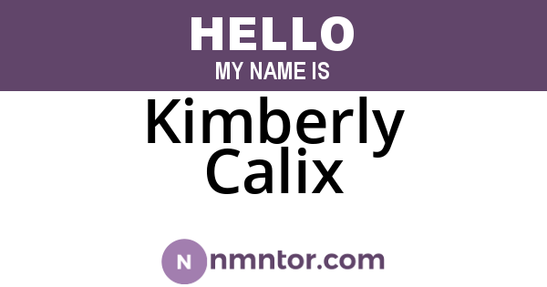 Kimberly Calix