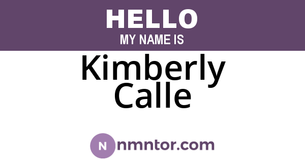 Kimberly Calle