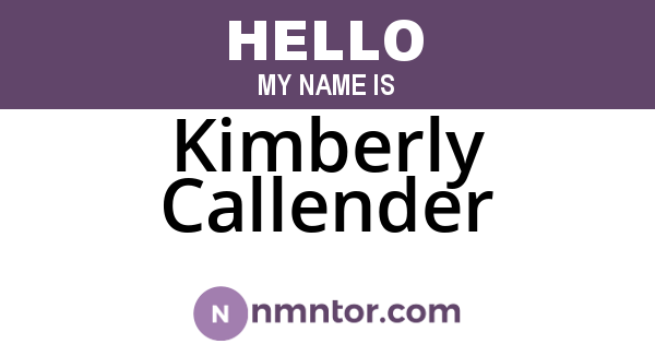Kimberly Callender