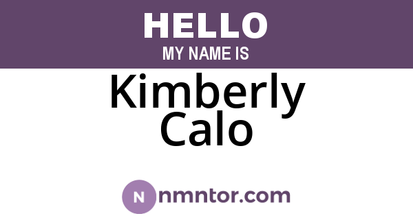 Kimberly Calo
