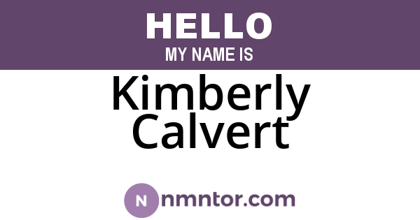 Kimberly Calvert