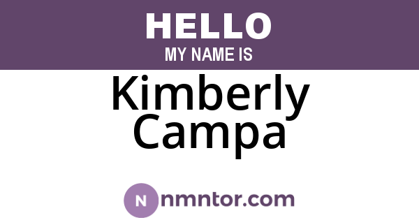 Kimberly Campa