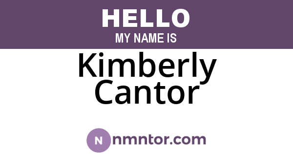 Kimberly Cantor