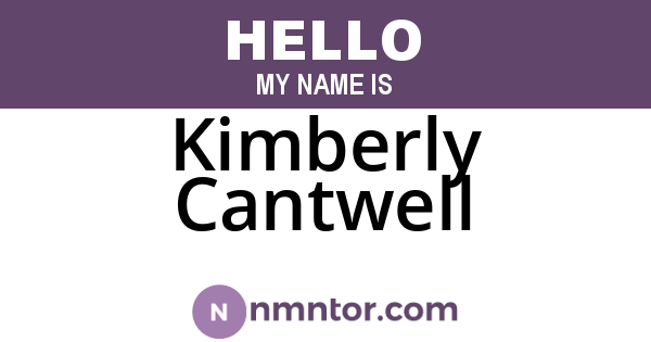 Kimberly Cantwell