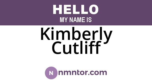 Kimberly Cutliff