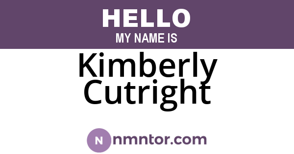 Kimberly Cutright