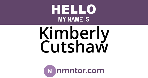 Kimberly Cutshaw