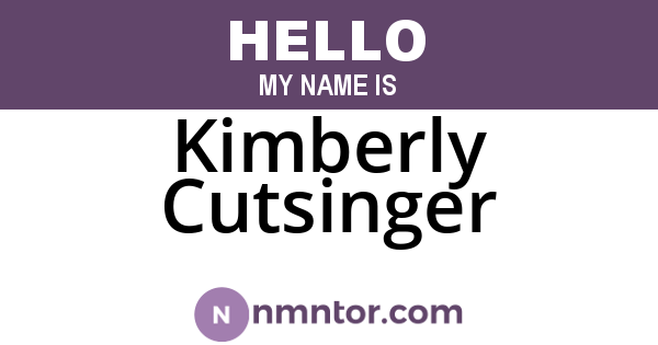 Kimberly Cutsinger