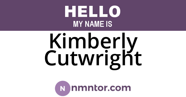 Kimberly Cutwright