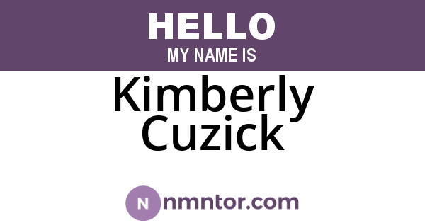 Kimberly Cuzick