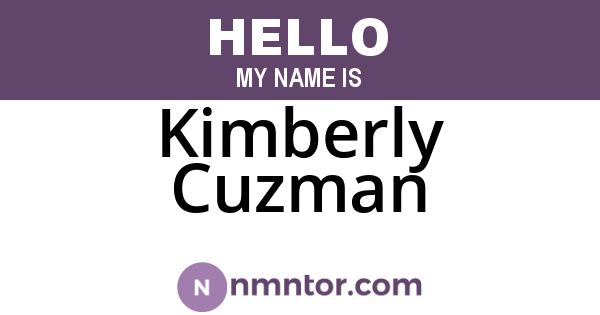 Kimberly Cuzman