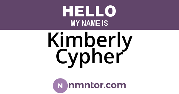 Kimberly Cypher