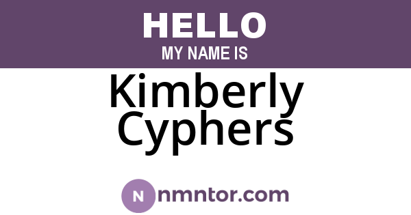 Kimberly Cyphers