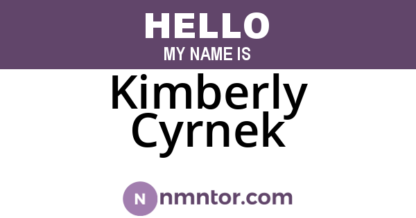 Kimberly Cyrnek
