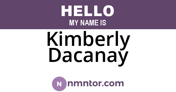 Kimberly Dacanay