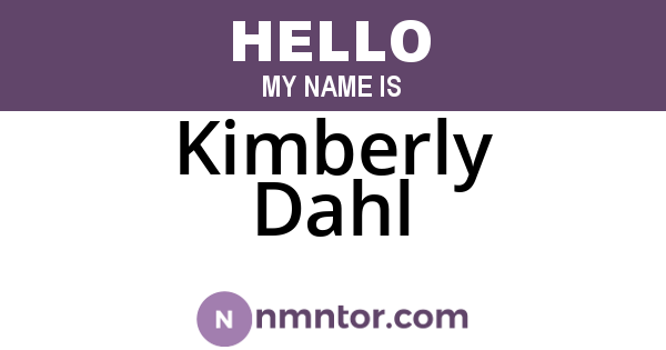 Kimberly Dahl