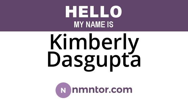 Kimberly Dasgupta