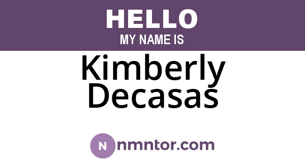 Kimberly Decasas
