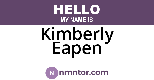 Kimberly Eapen