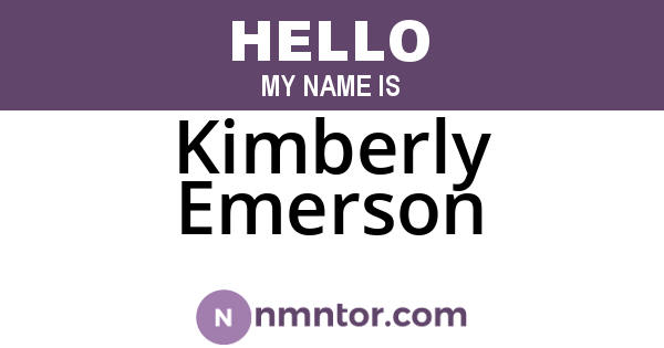 Kimberly Emerson
