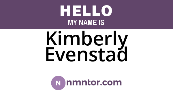 Kimberly Evenstad