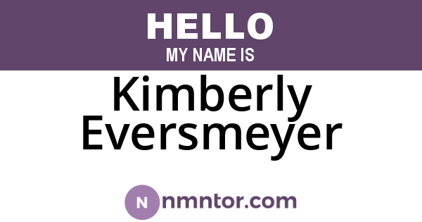 Kimberly Eversmeyer
