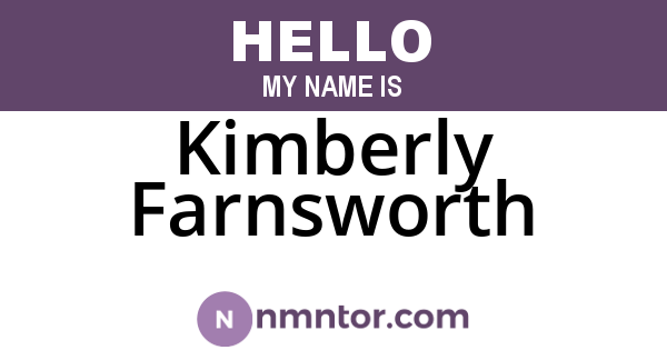 Kimberly Farnsworth