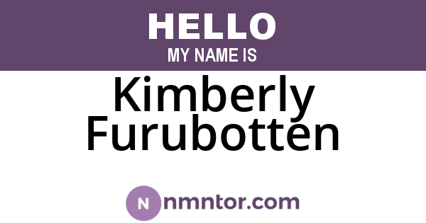 Kimberly Furubotten
