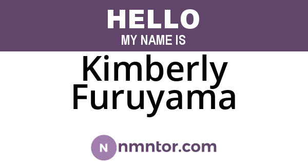 Kimberly Furuyama
