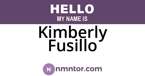 Kimberly Fusillo