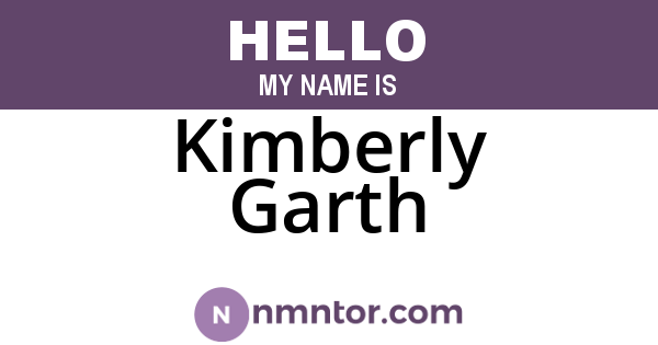 Kimberly Garth