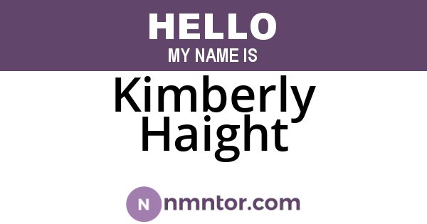 Kimberly Haight