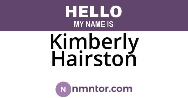 Kimberly Hairston