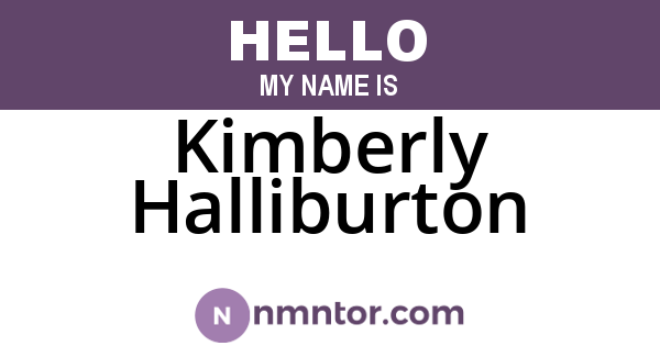 Kimberly Halliburton