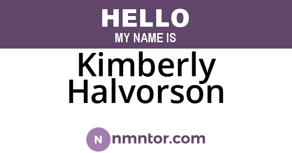 Kimberly Halvorson