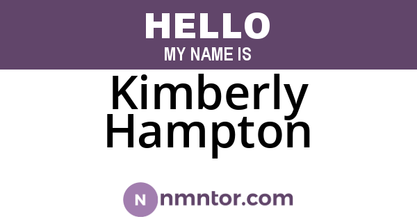 Kimberly Hampton
