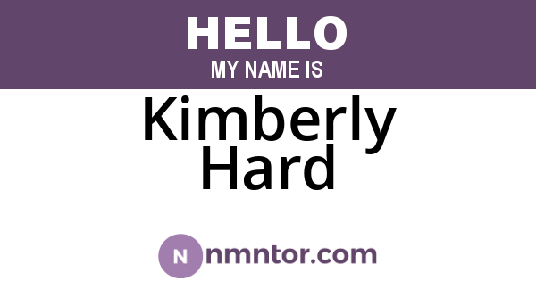 Kimberly Hard