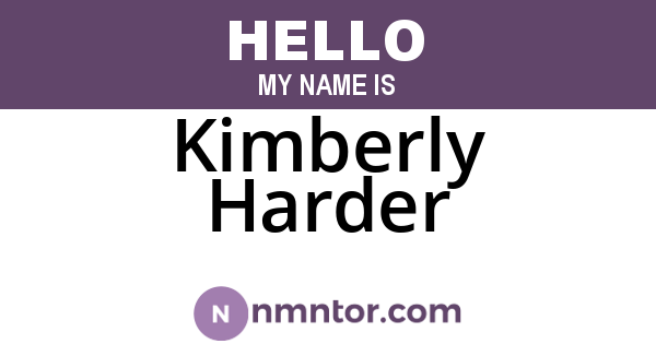 Kimberly Harder