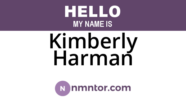 Kimberly Harman