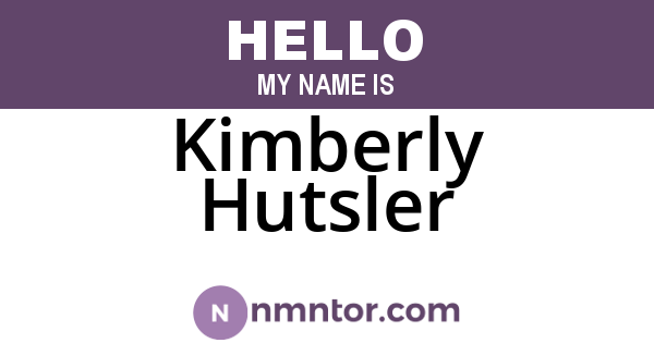 Kimberly Hutsler