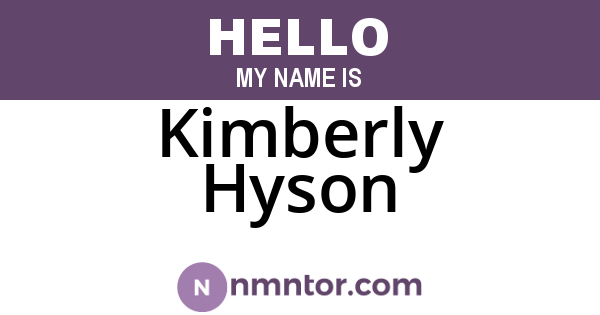 Kimberly Hyson
