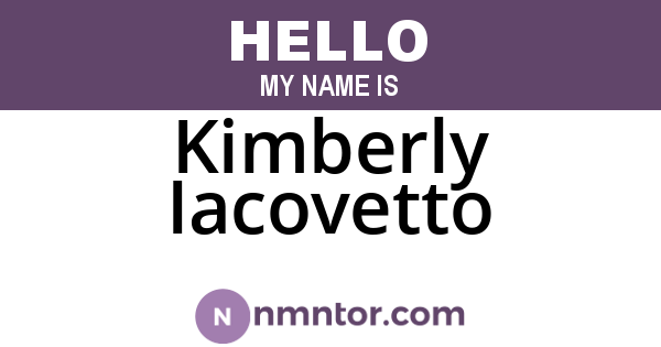 Kimberly Iacovetto