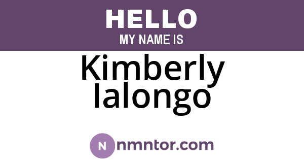 Kimberly Ialongo