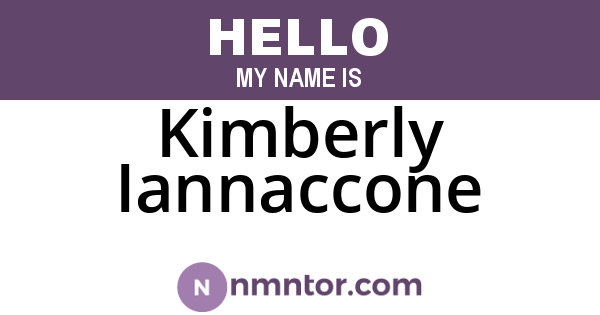 Kimberly Iannaccone