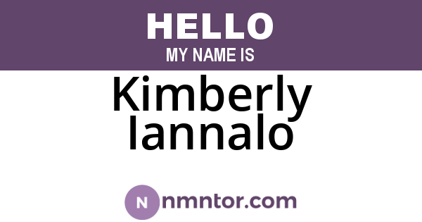 Kimberly Iannalo