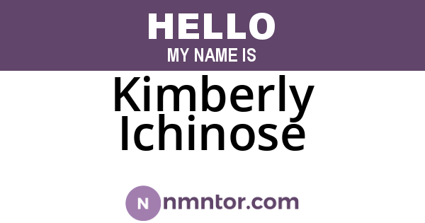 Kimberly Ichinose