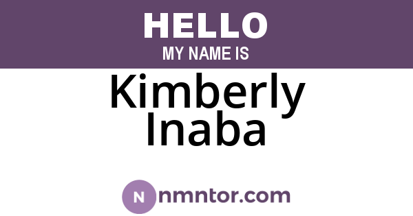 Kimberly Inaba