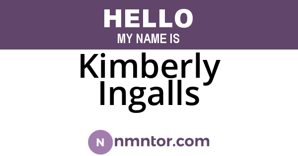Kimberly Ingalls