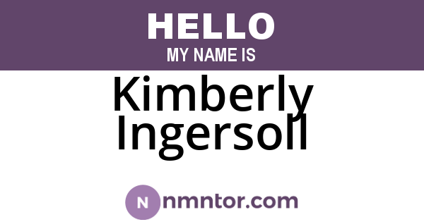 Kimberly Ingersoll