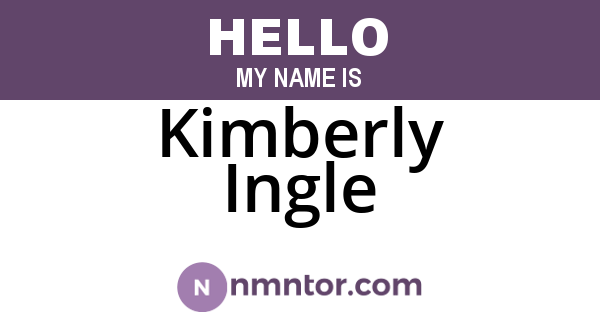 Kimberly Ingle